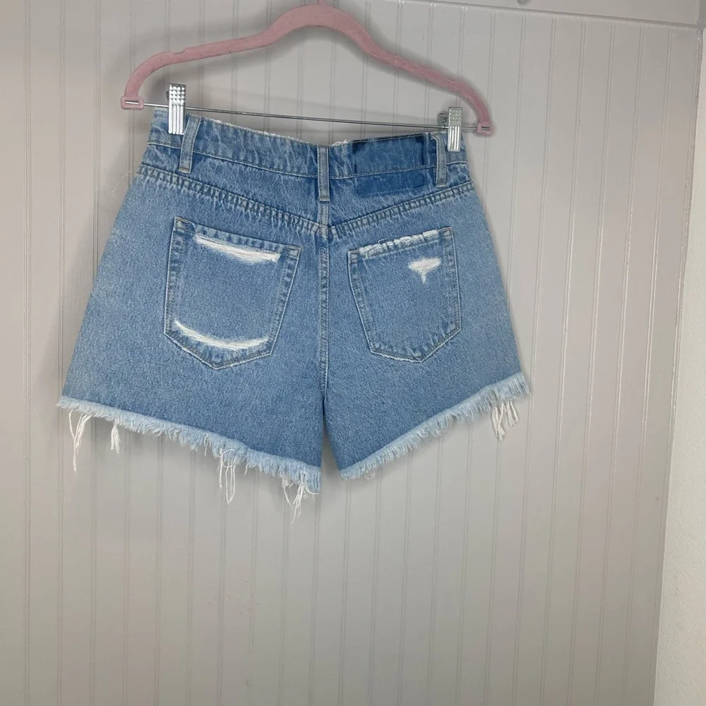 NWOT Blue Distressed Jean Shorts